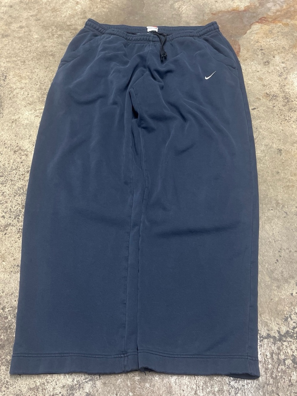 Retro Nike Sweatpants Men’s Large Blue Baggy Embroidered Sports Heavyweight Rare